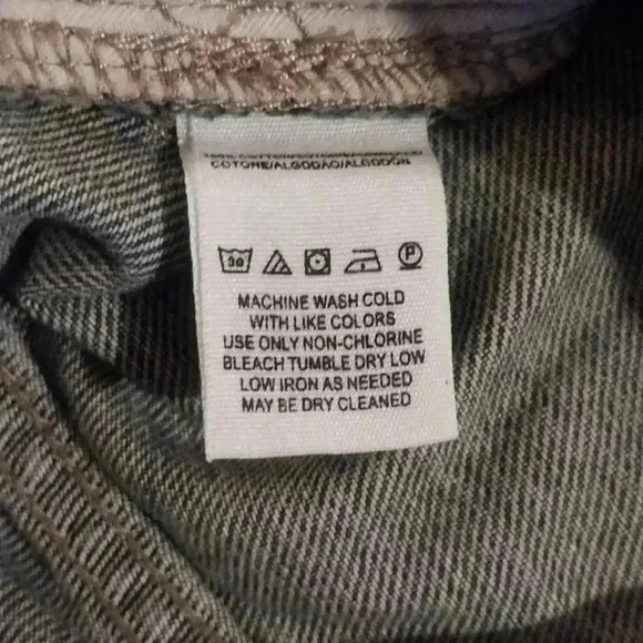 Free People Zip Front Denim Mini Skirt Sz 26 Boho Bohemian Festival Preowned - Picture 6 of 8